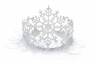 Tiara Opaska Śnieżynki Królowej Lodu Lód Bal Party Jasełka Święta