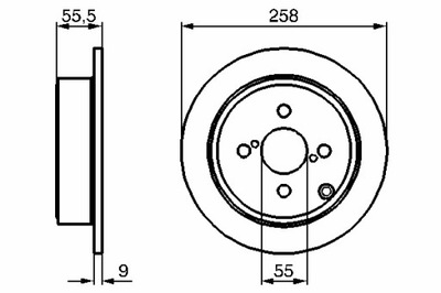 ДИСКИ ТОРМОЗНЫЕ ТОРМОЗНЫЕ 2 ШТУКИ. ЗАД TOYOTA COROLLA 1.4 1.6 10.01-03.08 BOSCH