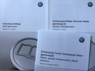 VW GOLF SPORTSVAN 2014-2018 POLSKA MANUAL MANTENIMIENTO +RADIO NAVEGACIÓN  