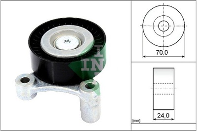 Ina 532 1002 10 ролик напрямна / напрямна, ремінь клиновий зубчастий фото №1