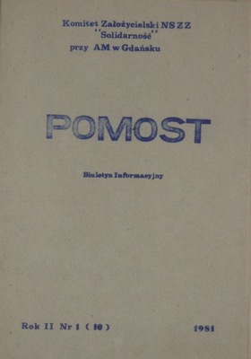 POMOST nr 1/10, "Solidarność" AM Gdańsk 1981