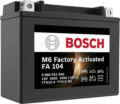 13749J3.BOSCH 0 986 FA1 040 АККУМУЛЯТОР МОТОЦИКЛЕТНЫЙ