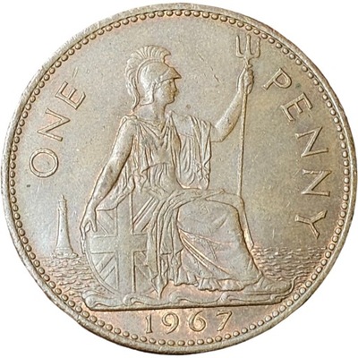 One penny 1967 Wielka Brytania