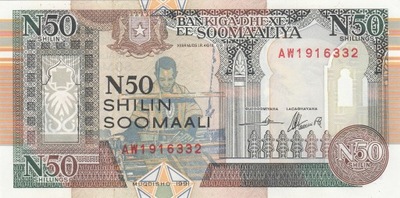 [B4606] Somalia 50 szylingów somalijskich 1991 UNC