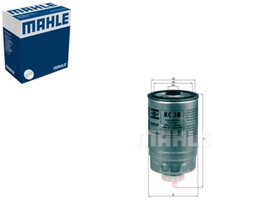 MAHLE ORIGINAL KC38 FILTRO COMBUSTIBLES CITROEN FIAT FORD PEUGEOT  