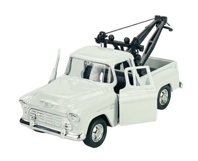 WELLY OLD TIMER 1955 CHEVY STEPSIDE TOW TRUCK BIAŁY 1:34 NOWY METAL MODEL