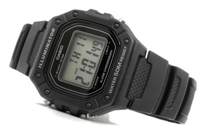 ZEGAREK CASIO męski stoper alarm W-218H