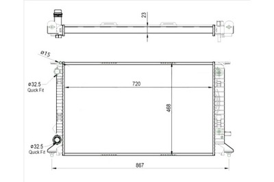 TYC AUŠINTUVAS VANDENS AUDI Q5 2.0 TFSI 08- 702-0037-R 