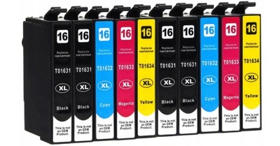 10x Tusz do Epson WF-2010W WF-2510WF T1631-34 XL