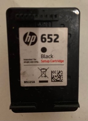 HP WKŁAD TUSZ GŁOWICA 652 BLACK N9J25A SETUP ORYGINAŁ PUSTY