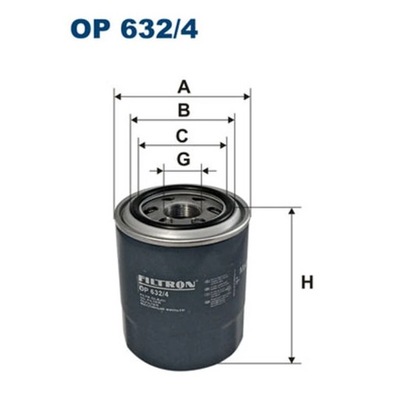 FILTRO ACEITES FILTRON OP 632/4  