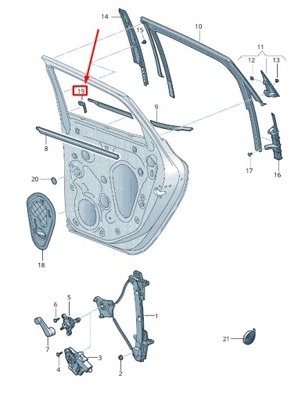 Seat arona kj rear правый door уплотнитель 6f0867416a фото №1