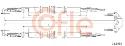 11.5858 ТРОС H-CA L+P OPEL ASTRA G 98- ДИСКИ ТОРМОЗНЫЕ