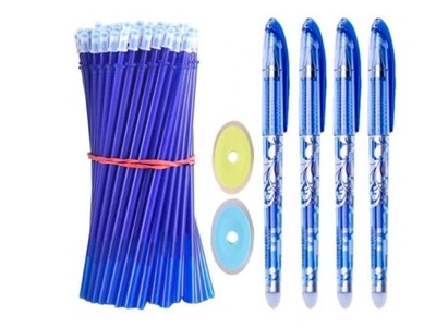 Blue 4 Długopisy zmazywalne 100 wkład 2 gumka