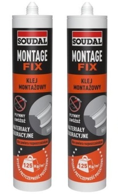 2x SOUDAL KLEJ MONTAŻOWY DO PCV MONTAGE FIX
