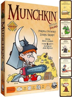 MUNCHKIN - EDYCJA PODSTAWOWA - karciana niekolekcjonerska gra dla ZŁOLI