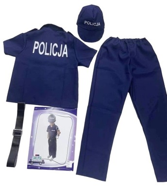 STRÓJ policjanta POLICJANT POLICJA Kostium r.134-140 L