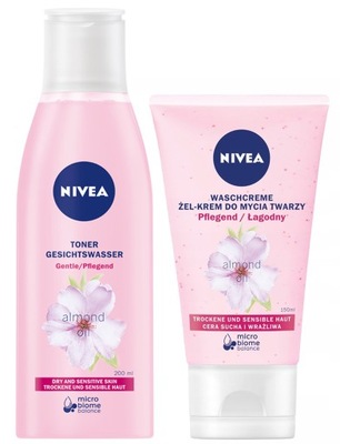 Żel do mycia twarzy + Tonik NIVEA do cery suchej