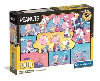 PUZZLE 1000 COMPACT PEANUTS, CLEMENTONI