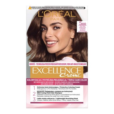 Loreal Excellence Creme farba 5 Jasny brąz