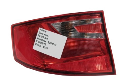 Seat toledo 2013-14 r лампа левая задняя 6jh945095a фото №1