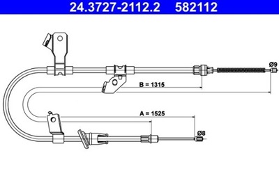 ТРОС ТОРМОЗА РУЧНОГО MITSUBISHI ЗАД COLT 04-12 LE 24.3727-2112.2