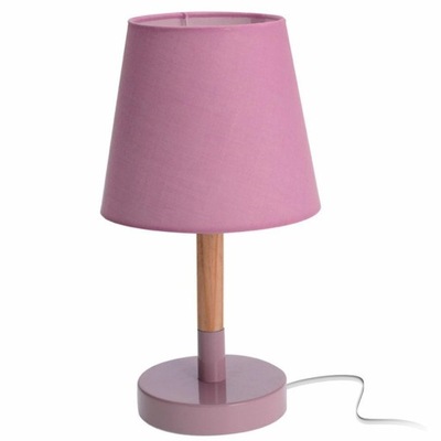 Lampka nocna dla dzieci z abażurem Różowa 30 cm