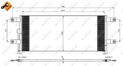 РАДИАТОР КОНДИЦИОНЕРА - КОНДЕНСАТОР EASY FIT NRF 350074