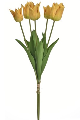 PAN KWIATEK - BUKIET TULIPANÓW ŻÓŁTYCH tulipan 5 sztuk kwiaty sztuczne