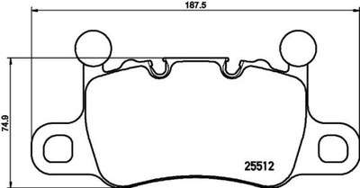 PADS BRAKE PORSCHE 911 (991) 13- REAR  