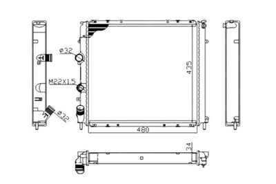 NRF RADUADOR DEL MOTOR DE AGUA RENAULT KANGOO KANGOO EXPRESS 1.9D  