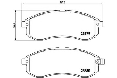 КОЛОДКИ ТОРМОЗНЫЕ MITSUBISHI L200 01-07 BREMBO