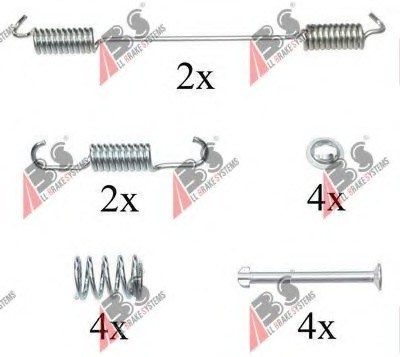 SPRĘŻYNKI DO КОЛОДОК FIAT DOBLO 1.2-1.9 00-