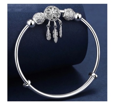 BRANSOLETKA DAMSKA BANGLE PLATEROWANA P 643