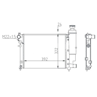 CHLODNICA, SISTEMA DE REFRIGERACIÓN DEL MOTOR HART 600 482  