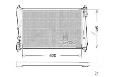 Радиатор воды drm09112 denso fiat lancia bravo фото №1