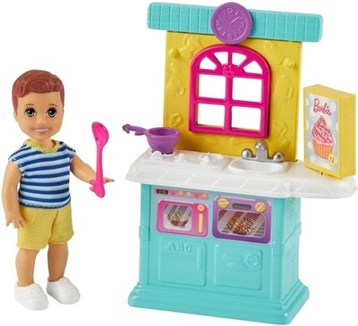 Barbie Akcesoria spacerowe Chłopiec + Minikuchnia