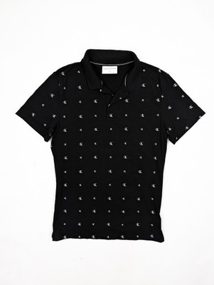 Calvin Klein czarna koszulka polo slim fit M logo