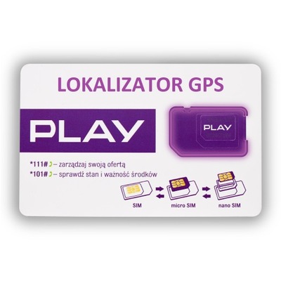 STARTOWA КАРТА SIM DO LOKALIZATOROW GPS PLAY фото