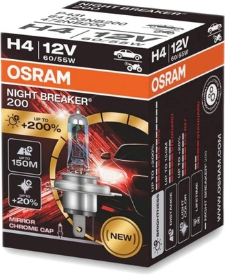 Żarówka OSRAM Night Breaker 200% H4 12V 60/55W 1 szt