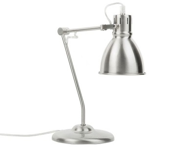 Lampa biurkowa stołowa regulowana srebrna