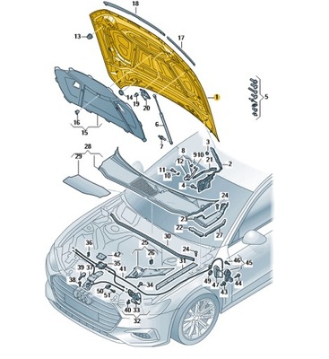 RECUBRIMIENTO DEL MOTOR AUDI A6 C8 4K0823029B  