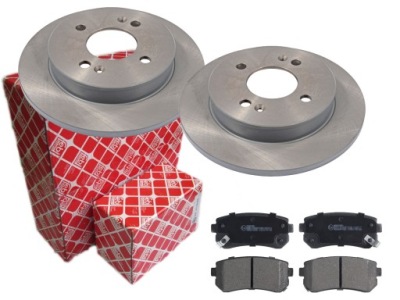 Гальмівні диски + гальмівні колодки febi задня kia picanto ii 234mm фото №1