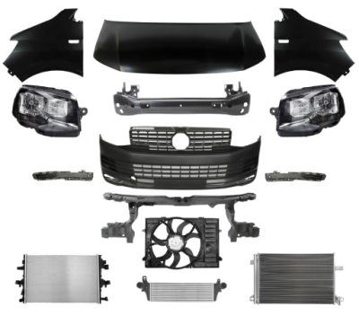 Vw t6 transporter 15- перед капот бампер pas фото №1