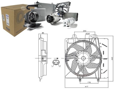 ВЕНТИЛЯТОР РАДИАТОРА Z КОРПУСОМ DS DS 3 CITROEN C2 C2 ENTERPRISE C3