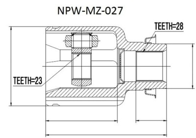 Шарнір внутрішній mazda 3 bk /atm/ 2.0 03- /правий фото №1