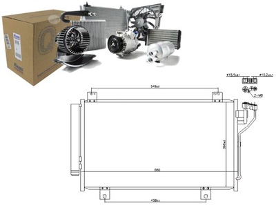 CONDENSADOR DE ACONDICIONADOR MAZDA 3 6 1.5-2.5 12.12- NISSENS  