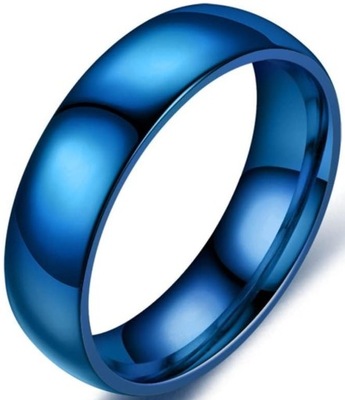 Niebieski Pierścionek Stal Szlachetna Blue Ring