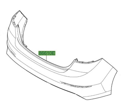 Hyundai elantra 2016-2018 бампер задняя góra фото №1