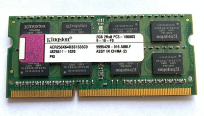 Pamięć Ram Kingston 2GB 2Rx8 PC3 10600s 9-10-F0 9995428-016.A00LF